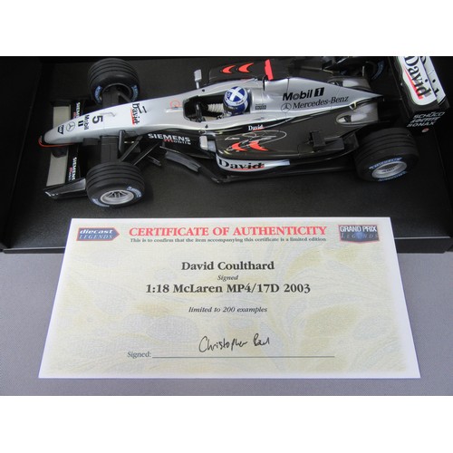 248 - MINICHAMPS (Pauls Model Art) 1:18 McLaren Mercedes MP4-15, D.Coulthard (530001802) and MP4-17d, D.Co... 