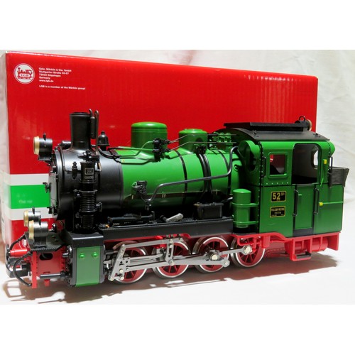 411 - LGB G Scale 28005 (On Board MTS/DCC Sound) Rugen Bader Railroad 0-8-0 Tank Loco No. Mh 52 in green l... 