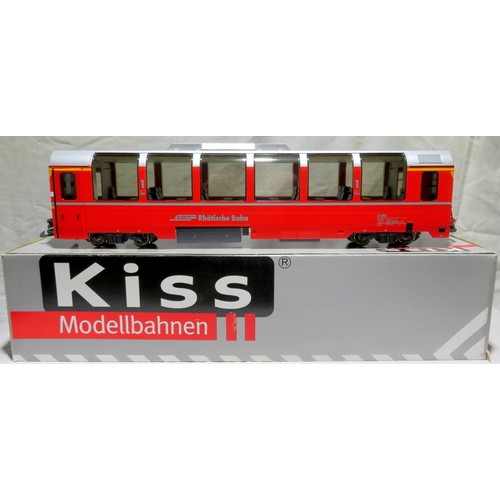 420 - KISS MODELLBAHNEN Spur G/IIm 1:22.5 Scale - Art. No.650002  RhB (Rhatische Bahn) Bogie Panoramawagen... 