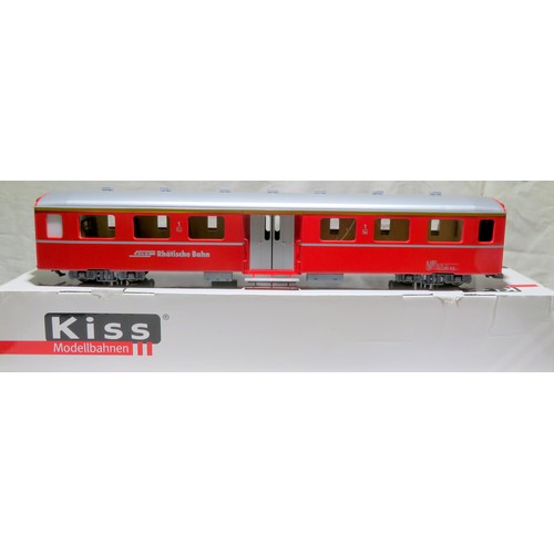 421 - KISS MODELLBAHNEN Spur G/IIm 1:22.5 Scale - Art. No.30042  RhB (Rhatische Bahn) 1st Class Bogie Mitt... 