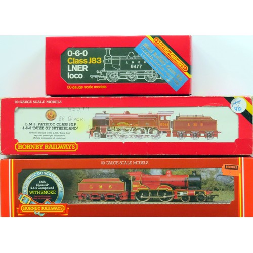 364 - HORNBY 00 gauge Steam Locos comprising: R376 Class 4P 4-4-0 Compound Loco and Tender No. 1000 LMS li... 