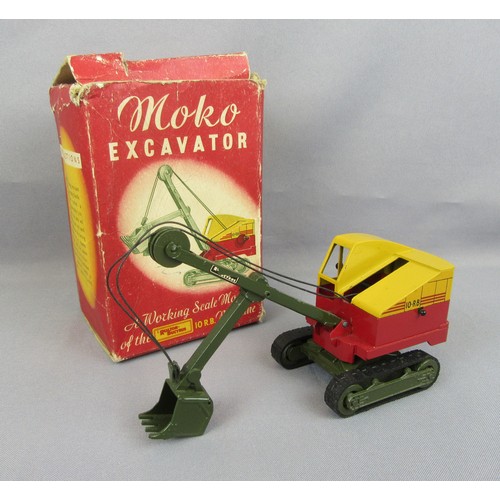 427 - Matchbox Early Moko Lesney Toys Ruston Bucyrus 10RB Excavator - mustard yellow & red cab, olive gree... 