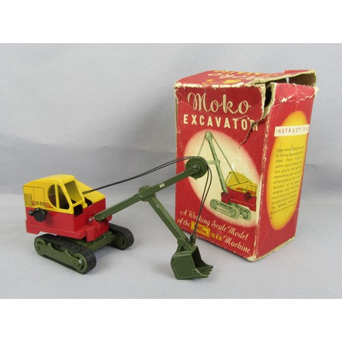 427 - Matchbox Early Moko Lesney Toys Ruston Bucyrus 10RB Excavator - mustard yellow & red cab, olive gree... 