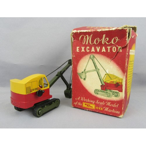 427 - Matchbox Early Moko Lesney Toys Ruston Bucyrus 10RB Excavator - mustard yellow & red cab, olive gree... 