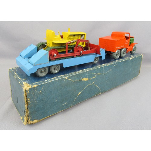 428 - Matchbox Early Moko Lesney Toys large scale British Road Service Prime Mover & Low Loader Trailer wi... 