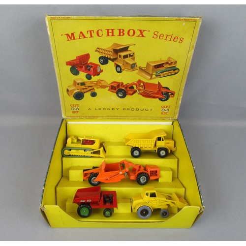 429 - Matchbox King Size G8 Construction Gift Set containing (1) K1 Weatherill Hydraulic Excavator, (2) K2... 