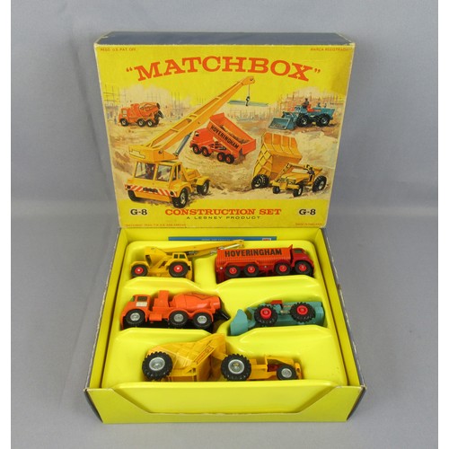 430 - Matchbox King Size G8 Construction Gift Set containing (1) K1 Foden Hoveringham Tipper Truck, (2) K7... 