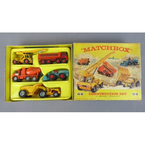 430 - Matchbox King Size G8 Construction Gift Set containing (1) K1 Foden Hoveringham Tipper Truck, (2) K7... 