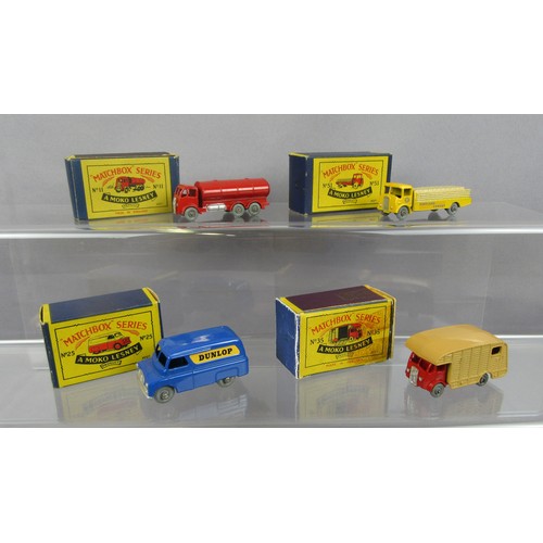 436 - MATCHBOX 1-75 REGULAR WHEELS to include 11a ERF ‘ESSO’ Tanker with rear decal, 25a Bedford CA Dunlop... 