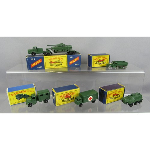 437 - MATCHBOX 1-75 REGULAR WHEELS to include 49a Half-Track M3, 54a Saracen Personnel Carrier, 63a Ambula... 