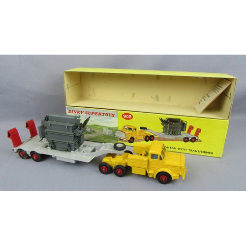 444 - DINKY SUPERTOYS 908 Mighty Antar with Transformer Load. Excellent in and Excellent Box (missing inne... 