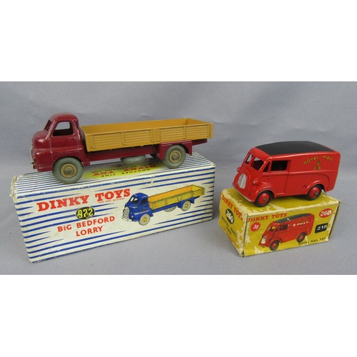 445 - DINKY TOYS 922 Big Bedford Lorry, Maroon/Tan, Near Mint in Excellent Box, and 218 Royal Mail Van, Ne... 