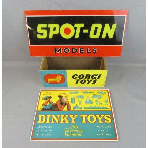 450 - DINKY TOYS “250 Charming Varieties” reproduction card Shop Display Sign (13”x9”), Corgi Toys branded... 