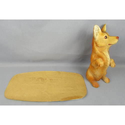 478 - CORGI TOYS original 8” moulded rubber Dog, Good to Excellent, plus 12” original 1960’s retailers win... 