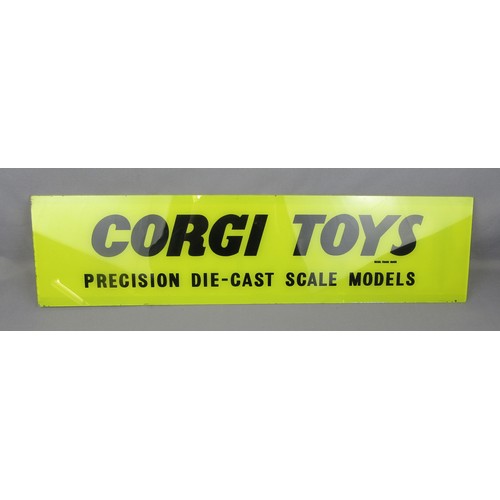 480 - CORGI TOYS glass sign 