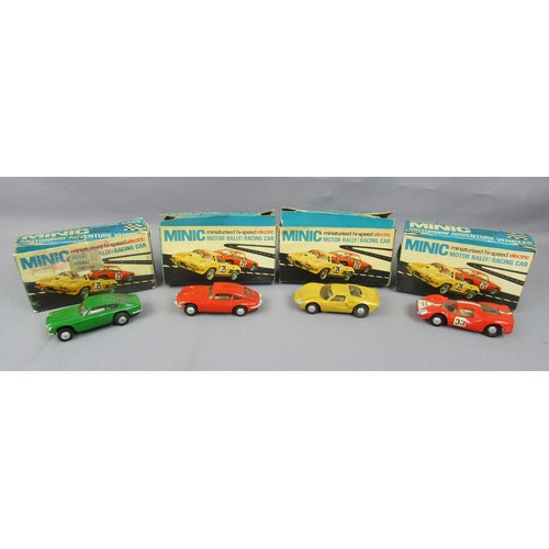 491 - TRIANG MINIC MOTORWAYS cars to include M1581 Aston Martin DB5, M1578 Ford GT40, M1559 Jaguar E-Type ... 