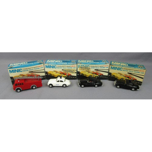 492 - TRIANG MINIC MOTORWAYS cars to include M1550 Fire Engine, M1541 Rolls Royce Silver Cloud, M1552 Jagu... 