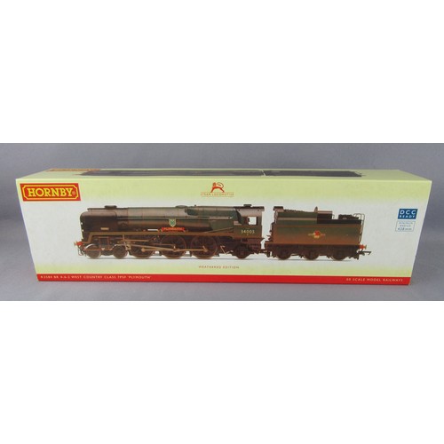 570 - Hornby (China) R2584 4-6-2 BR green Rebuilt West Country Class loco No34003 “Plymouth” This is a fac... 