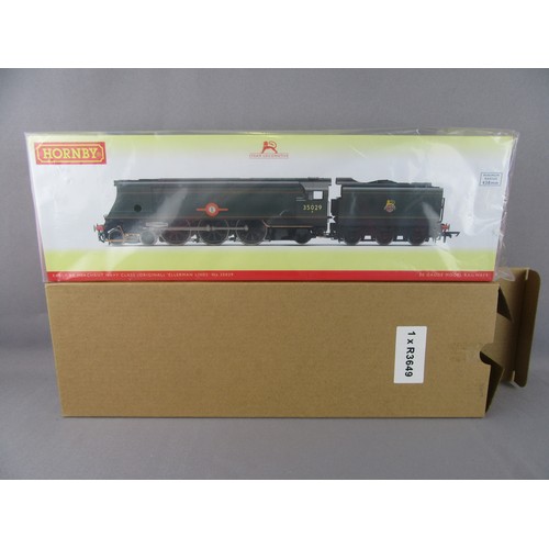 574 - Hornby (China) R3649 4-6-2 BR green Streamlined Merchant Navy Class loco No 35029 “Ellerman Lines.” ... 