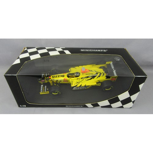 8 - MINICHAMPS (Pauls Model Art) 1:18 Formula 1, Jordan Mugen-Honda 198, Damon Hill, Signed (no certific... 