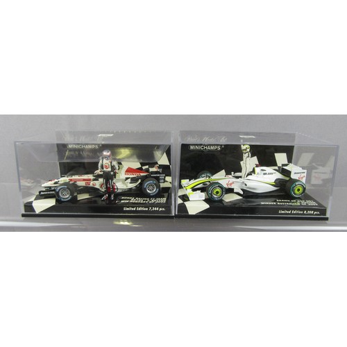 14 - MINICHAMPS (Pauls Model Art) 1:43 Brawn GP, BGP001, Jenson Button, 2009 Australian GP Winner, Honda ... 