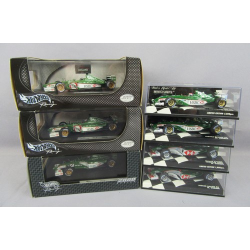 31 - HOT WHEELS / MINICHAMPS 1:43 Jaguar Racing F1 to include 3x Hot Wheels (R1,2,3) and 4x Minichamps (3... 