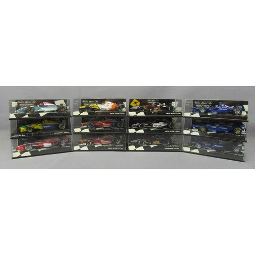 32 - MINICHAMPS (Pauls Model Art) 1:43 F1 to include Minardi, Williams F1, Prost F1 and others. Mint in N... 