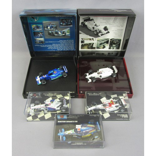 34 - MINICHAMPS (Pauls Model Art) 1:43 F1 to include BAR-Honda RA009 Prototype, Sauber Petronas C21, Bene... 