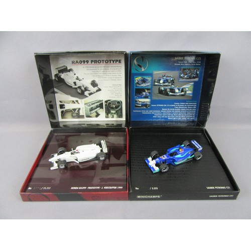 34 - MINICHAMPS (Pauls Model Art) 1:43 F1 to include BAR-Honda RA009 Prototype, Sauber Petronas C21, Bene... 