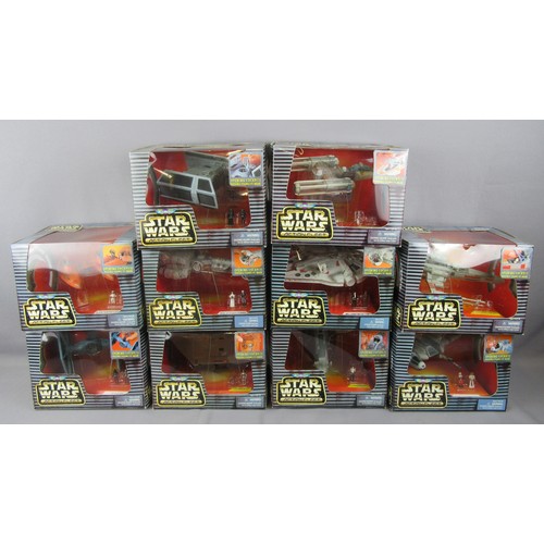 55 - MICRO MACHINES Star Wars Action Fleet to include X-Wing, B-Wing, Millenium Falcon, Slave 1, Darth Ti... 