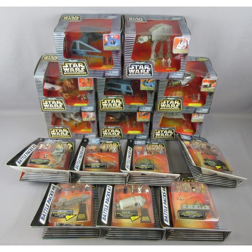 56 - MICRO MACHINES Star Wars Action Fleet to include Rancor Monster, AT-AT, A-Wing, Tie Interceptor, Sno... 