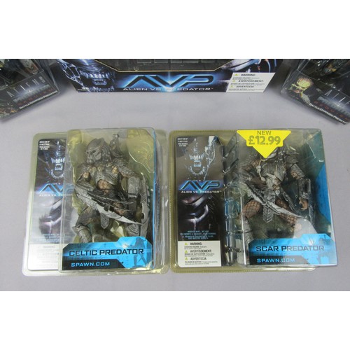 63 - McFARLANE TOYS “Alien vs Predator” Scar & Celtic figures, Birth of the Hybrid Deluxe Set and 2x Alie... 