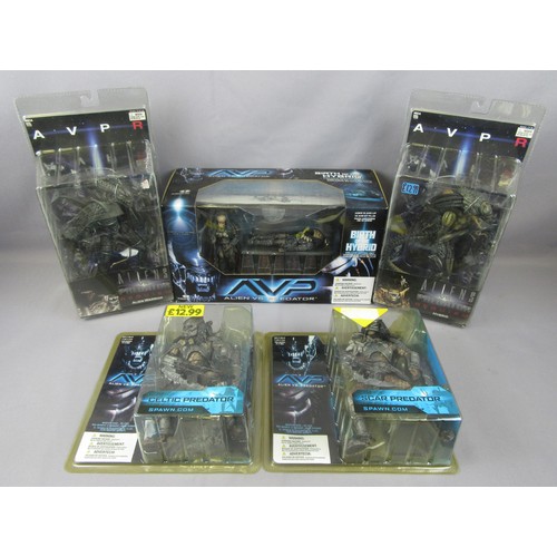 66 - McFARLANE TOYS “Alien vs Predator” Scar & Celtic figures, Birth of the Hybrid Deluxe Set and 2x Alie... 