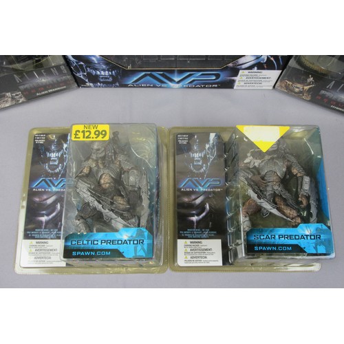 66 - McFARLANE TOYS “Alien vs Predator” Scar & Celtic figures, Birth of the Hybrid Deluxe Set and 2x Alie... 