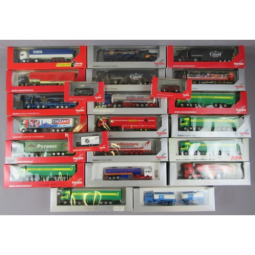 86 - HEPRA / WIKING 1:87 00 Gauge collection of Trucks & Lorries to include Articulated, Draw-Bar, and Ta... 