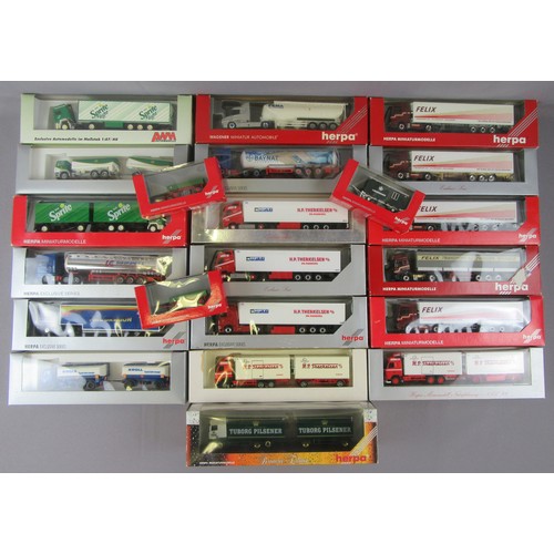 87 - HEPRA / WIKING 1:87 00 Gauge collection of Trucks & Lorries to include Articulated, Draw-Bar, and Ta... 