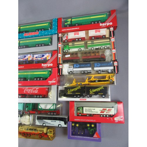 88 - HEPRA / WIKING 1:87 00 Gauge collection of Trucks & Lorries to include Articulated, Draw-Bar, Tanker... 