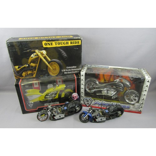 522 - RC2 1:10 Caterpillar Motorcycle, Arlen Ness ‘Ness Stalgia’, Arlen Ness Custom Ride, Mint in Near Min... 