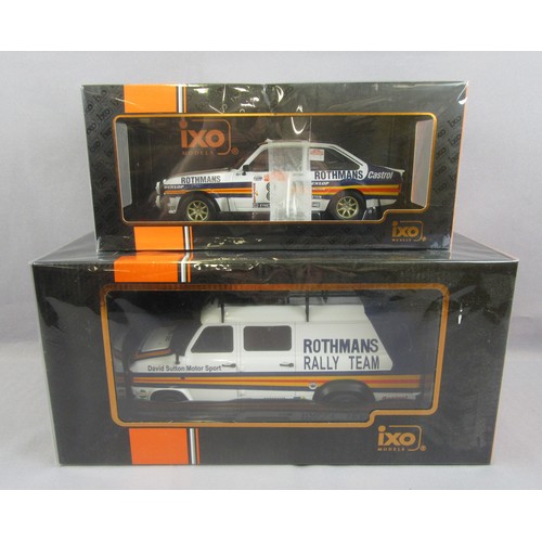 525 - IXO 1:18 Ford Transit Mk.II ‘Team Rothmans’ and Ford Escort Mk.II RS1800, San Remo Rally 1980. Mint ... 