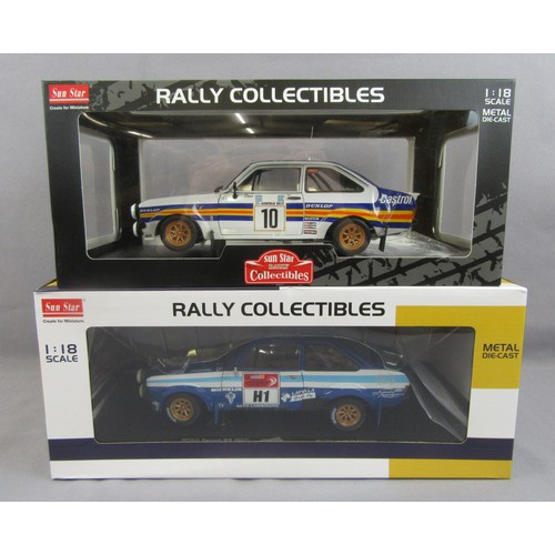 528 - SUNSTAR 1:18 Ford Escort Mk.II RS1800 (No.4444 Vatanen/Richards) and (No.4500 Latvala/Sairanen). Min... 