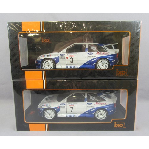 529 - IXO 1:18 Ford Escort RS Cosworth, RMC055A.20 and RMC055B.20. Mint in Mint Boxes. (2)