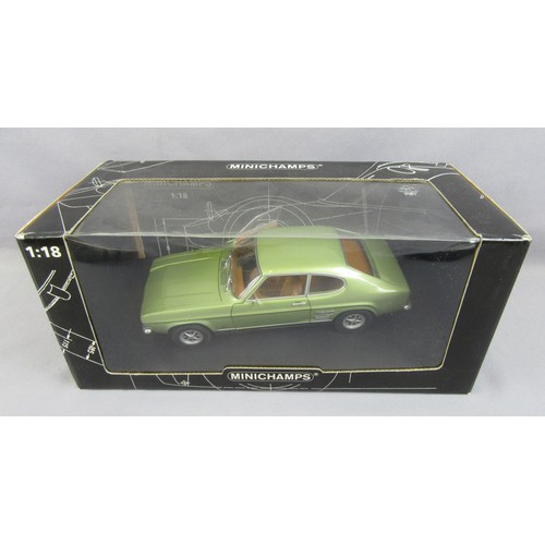 539 - MINICHAMPS 1:18 1969 Ford Capri (18008900). Mint in Near Mint Plus Box.