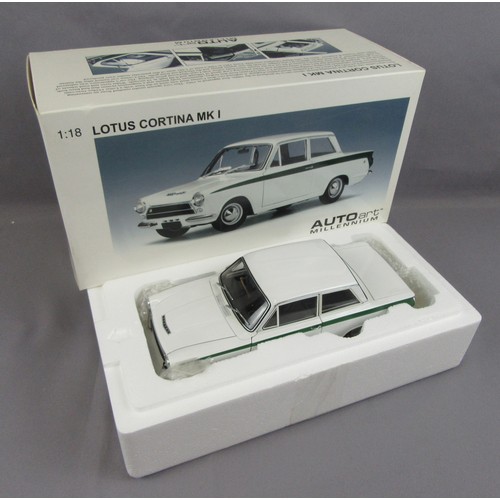 541 - AUTOART MILLENIUM 1:18 Ford Lotus Cortina Mk.I.  Mint in Near Mint Plus Box.