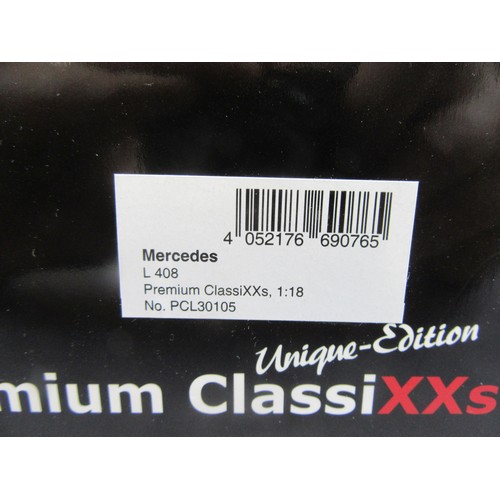 545 - PREMIUM CLASSIXX 1:18 Mercedes Benz L408 Van ‘Porsche’. Mint in Mint Box.