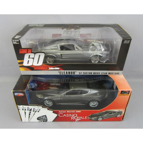 557 - GREENLIGHT 1:18 ‘Gone in 60 Seconds’ 1967 Ford Mustang “Eleanor”, and JOYRIDE ‘Casino Royale’ Aston ... 