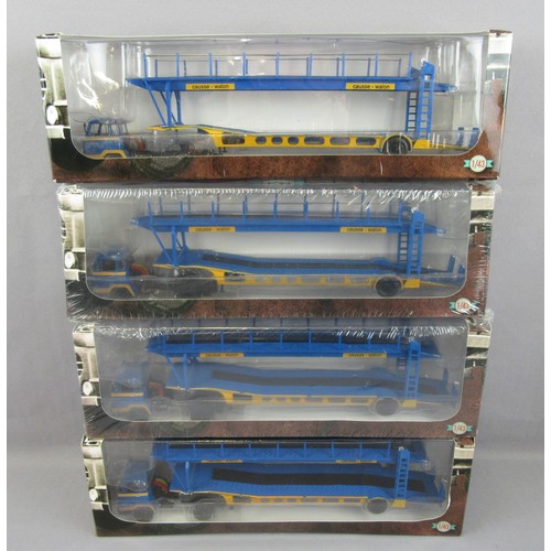 573 - IXO Trucks D'Exception 1/43 Unic MZ36 Car Transporter. Mint in Near Mint to Mint Boxes – 3 factory s... 