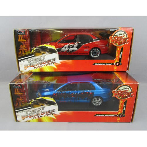 559 - JOYRIDE 1:18 ‘The Fast & The Furious – Tokyo Drift’ 2x 2002 Mitsubishi Lancer Evo VII. Mint in Excel... 