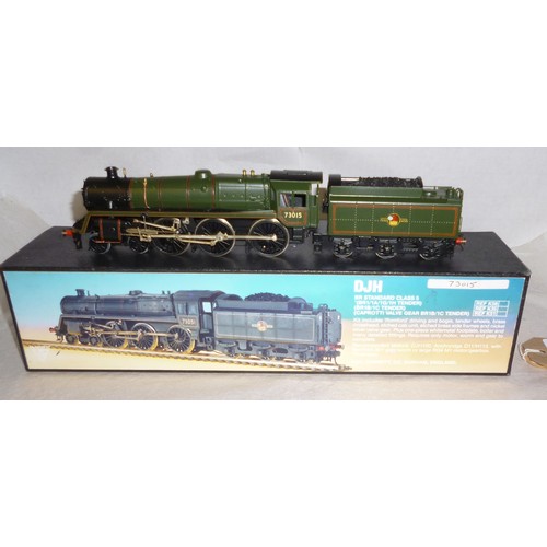 68 - OO Gauge Kit Built DJH K58 4-6-0 BR lined green Std Class 5 loco No.73015 fitted with Portescap Moto... 