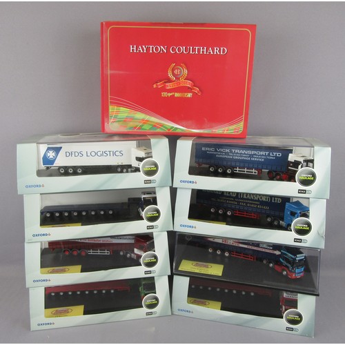 583 - OXFORD DIECAST Haulage 1:76 group of Articulated Trucks, plus Hayden Coulthard 100th Anniversary Set... 