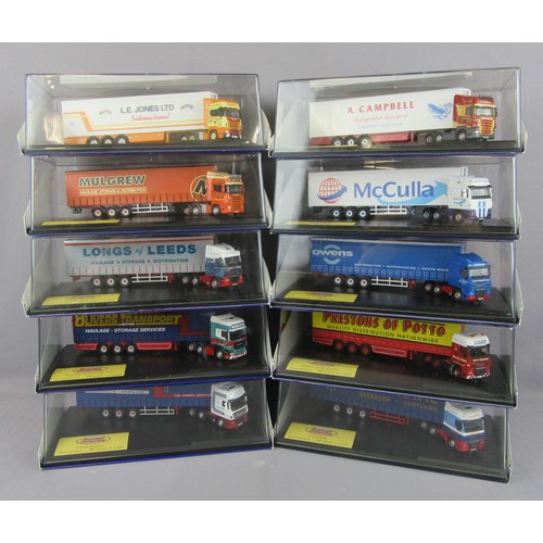 584 - OXFORD DIECAST Haulage 1:76 group of Articulated Trucks. Mint in Near Mint to Mint Boxes. (10)